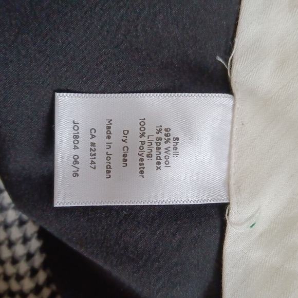 Talbots Ankle Pants Sz 16P Academia Office Preppy Houndstooth Tweed Hampshire - Picture 5 of 9